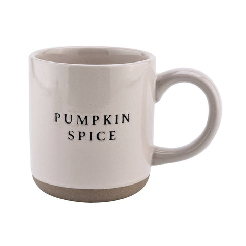 Sweet Water Decor - Pumpkin Spice - Cream Stoneware Coffee Mug  - 14 oz