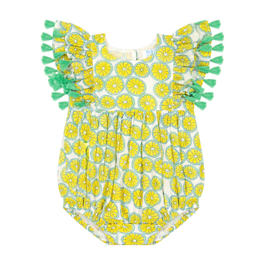 Mer St. Barth - Anna baby romper citrus yellow, 12-18 mo