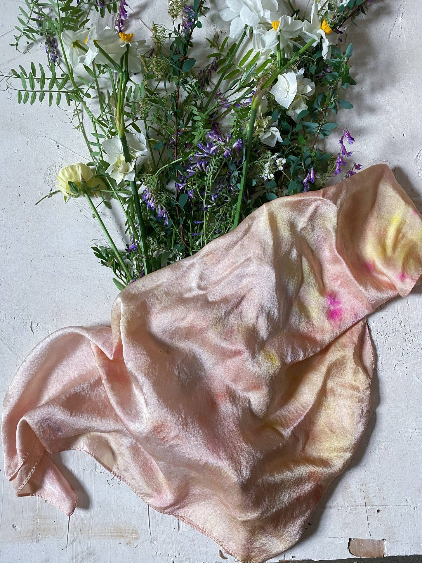 Farmette - Botanically Ice-Dyed 100% Silk Bandana