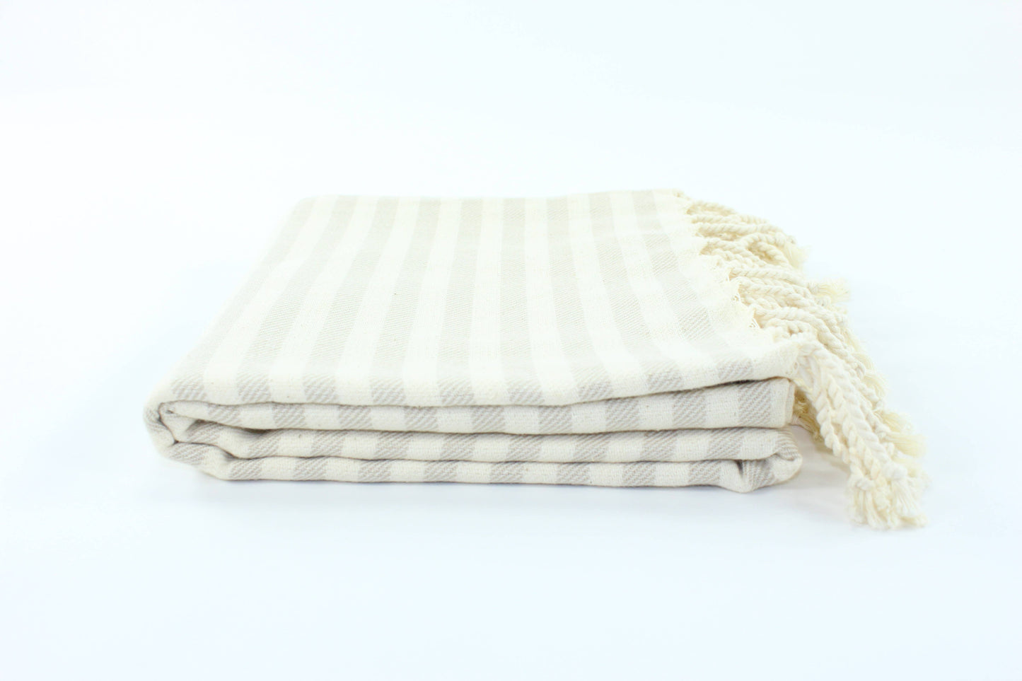 TURKISH LINEN & TOWELS, LLC - Turkish Striped Peshtemal Towel, Sand