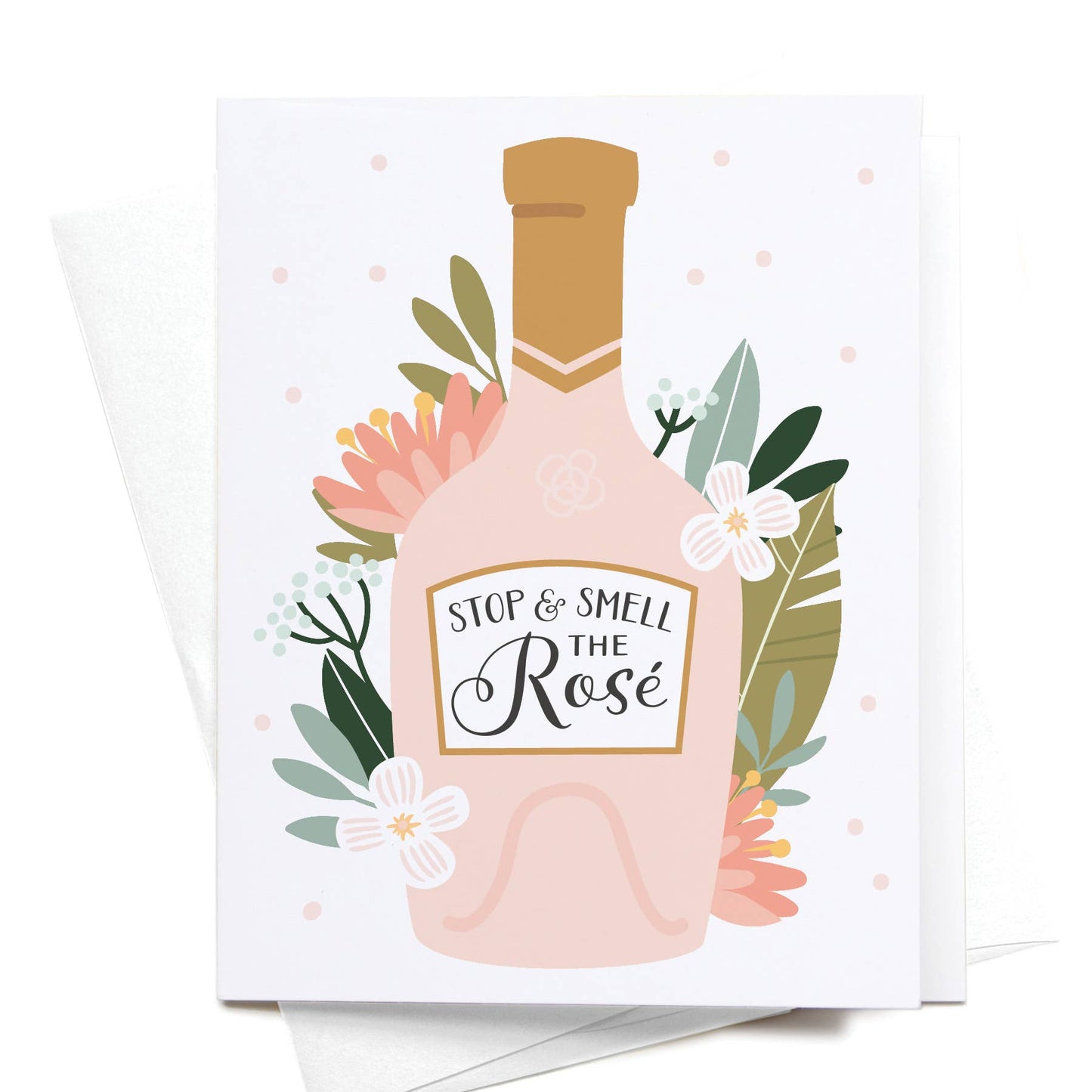 onderkast studio - Stop and Smell the Rosé Greeting Card