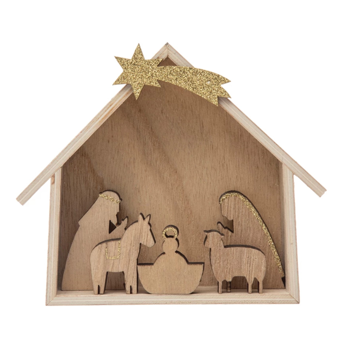 Wood Nativity, Set of 6