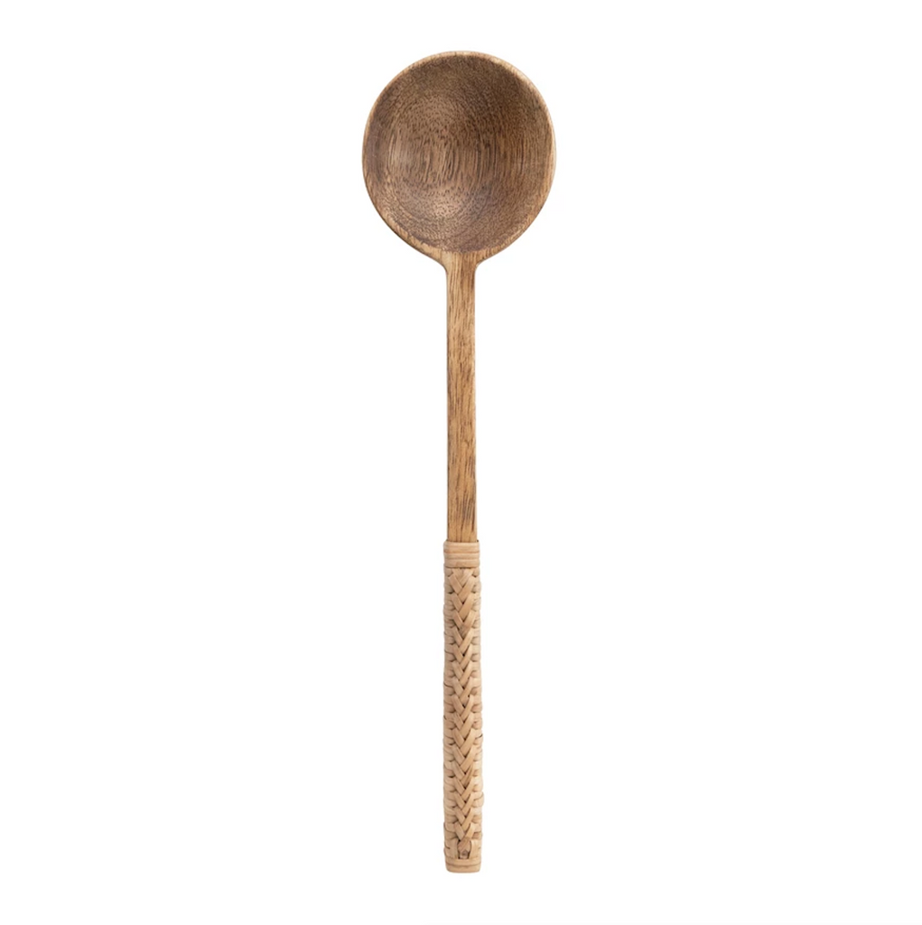 Mango Wood Spoon with Bamboo Wrapped Handle