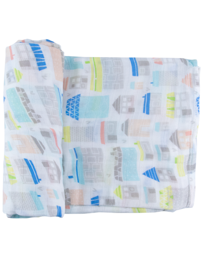 Captain Silly Pants - Single Swaddle Blanket - Cottage