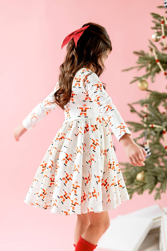 Ollie Jay - Gwendolyn Dress in Santa Angels | Pocket Twirl Dress: 12/18 mo