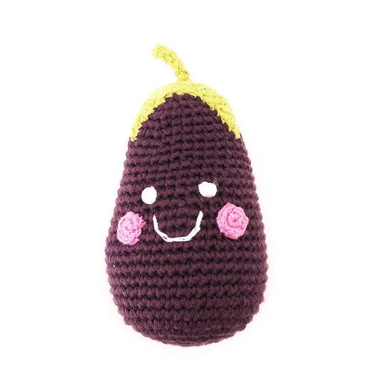 Pebble: Friendly Eggplant Rattle