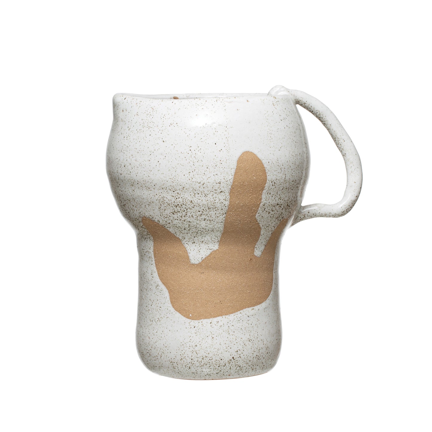 Terracotta Vase with Handle, Reactive Glaze