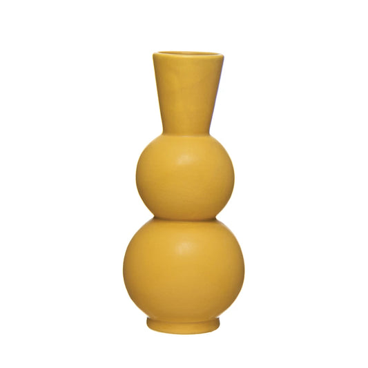 Stoneware Vase - Yellow