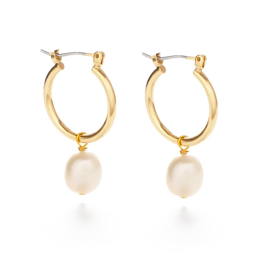 Amano Studio - Pearl Hoop Earrings