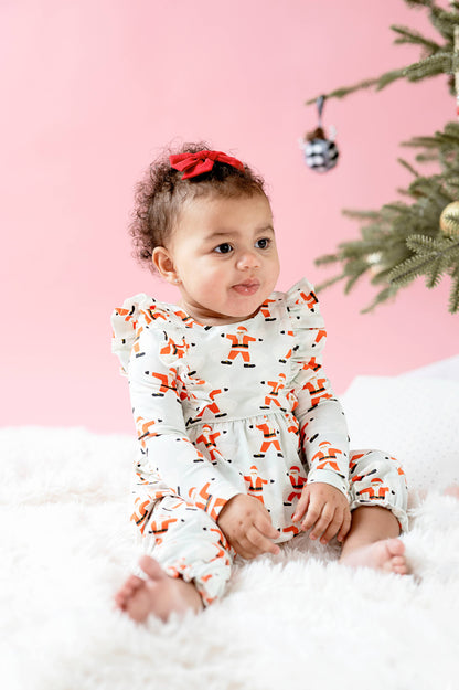 Ollie Jay - Mabel Romper in Santa Angels | Baby Bubble: 0/3m