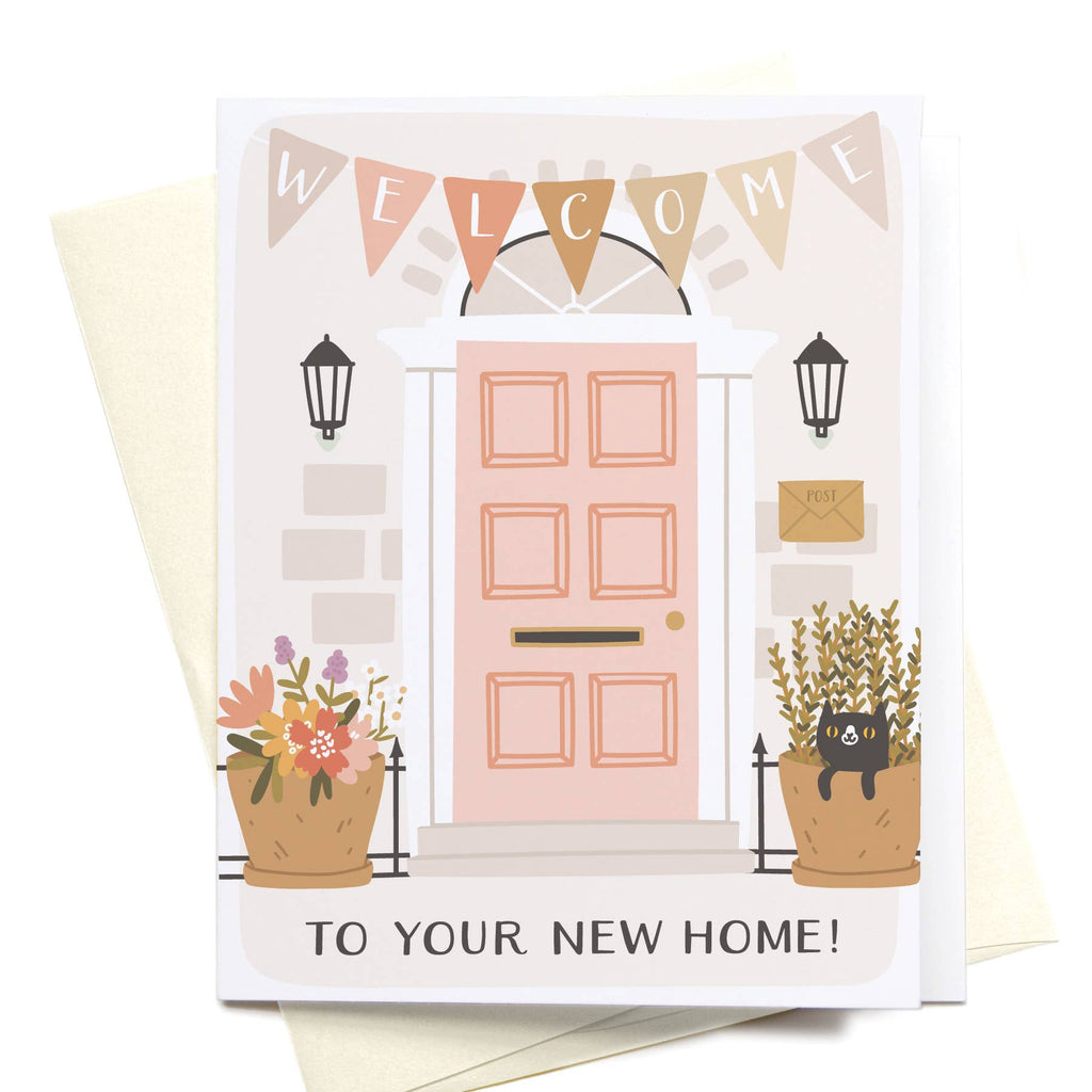 onderkast studio - Welcome to Your New Home Door Greeting Card