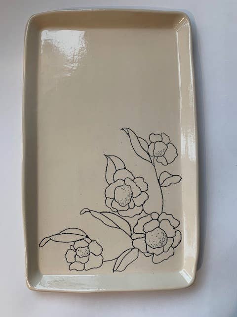 CSF Ceramics Tray: Camellia