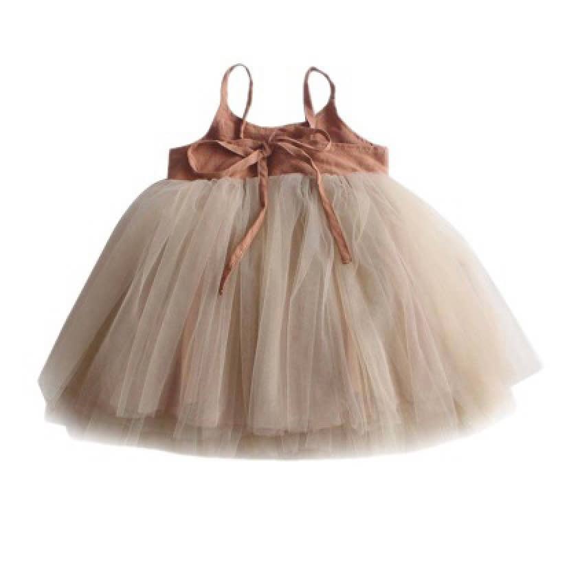 Annie & Charles - Annie & Charles® Organic Linen Tulle Dress: 18 -24 M