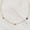 MAIVE - Three Heart Necklace: Gold / 16" - 18" Necklace