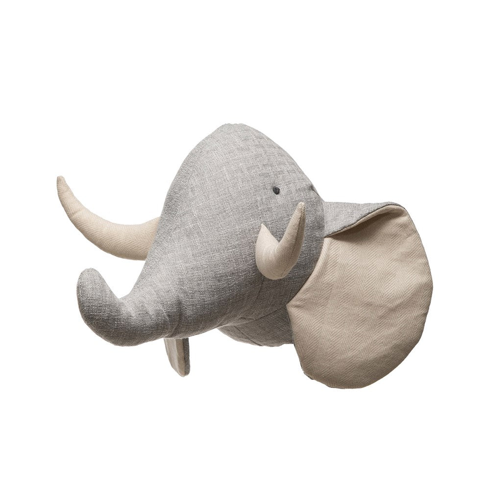 Linen Elephant Head Decor