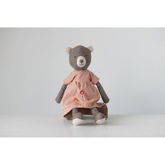 Little Ones Baby Bear in Blush Dress