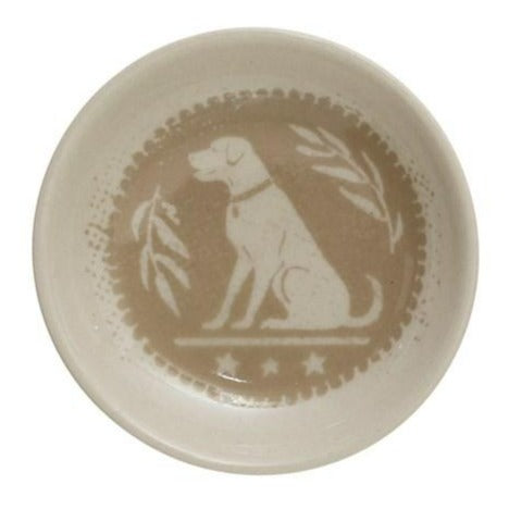 Stoneware Puppy Plate
