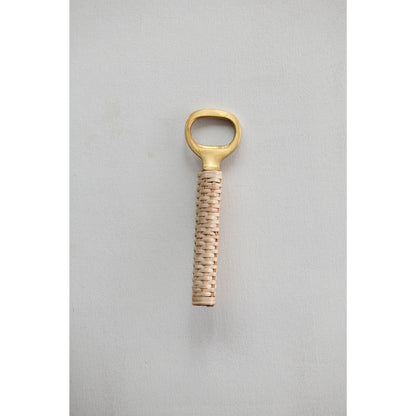 Bamboo Brass Bottle Opener