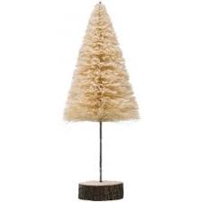 Bottle Brush Tree on Wood Base, Large