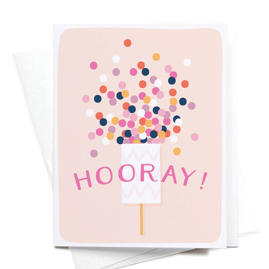 onderkast studio - Hooray! Confetti Popper Greeting Card