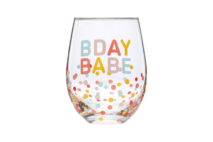 Birthday Babe Wine Glass