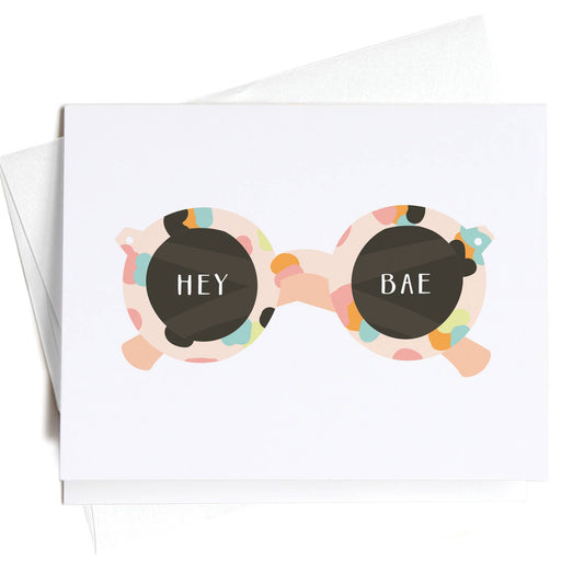 onderkast studio - Hey Bae Sunglasses Greeting Card