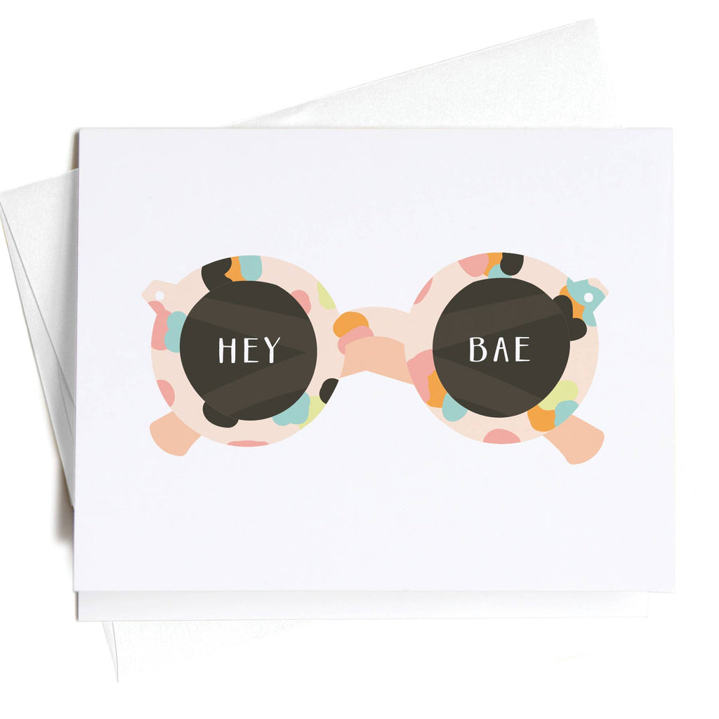 onderkast studio - Hey Bae Sunglasses Greeting Card