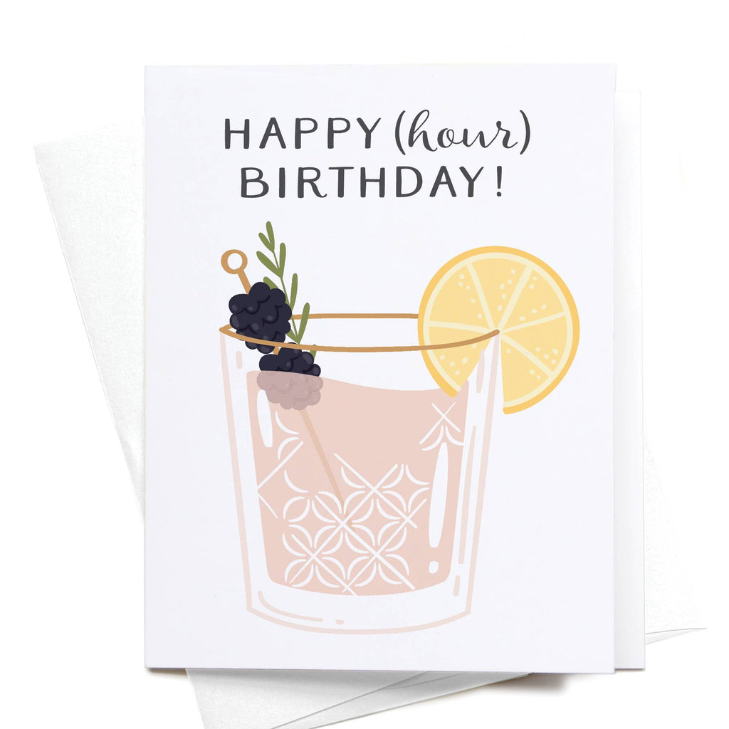 onderkast studio - Happy (Hour) Birthday! Cocktail Greeting Card