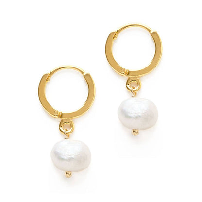 Amano Studio - Fresh Water Pearl on Huggie Hoops