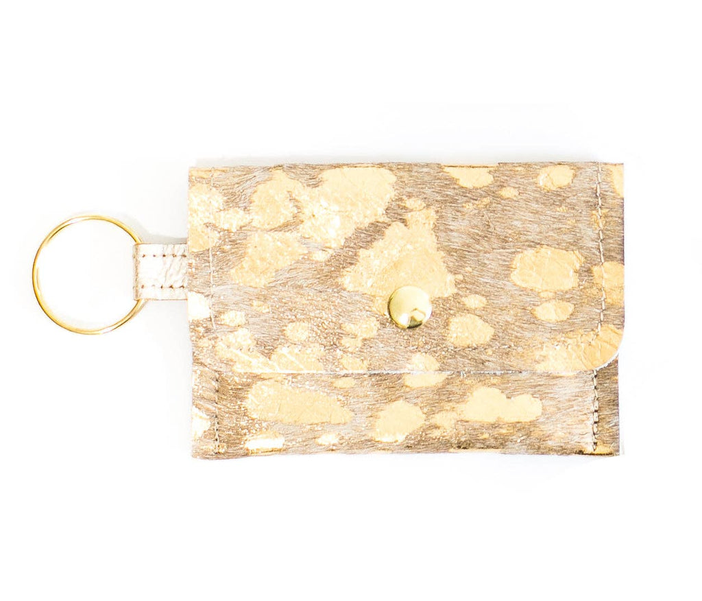 Beaudin - Keychain Wallet | Cowhide & Leather (Gold)