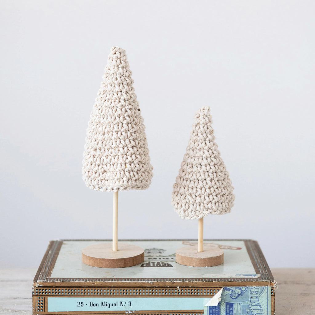 Cotton Crochet Cone Tree - Small